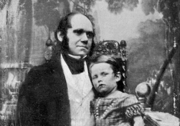 Чарлз Дарвин с сыном