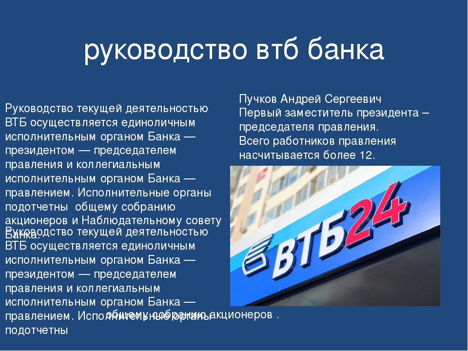 Презентация втб инвестиции