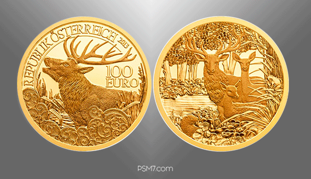 austrian-mint-2013-wildlife-in-our-sights-red-deer-100-euro-gold-coin